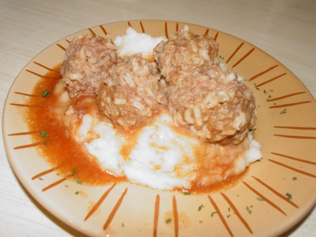 American Aunt Beckys Porcupine Meatballs Dinner