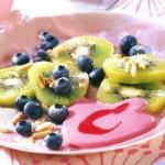 Australian Kiwi and Blueberry with Raspberry Cream Breakfast