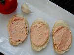 German Canapes with Garlicky Tomato Spread Appetizer