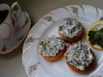 German Canapes with Green Spread Appetizer
