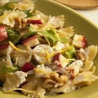 Australian Farfalle With Walnuts Goat Cheese Arugula And Caramelized Apples Appetizer