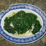 Spinach with Garlic and Gorgonzola 1 recipe