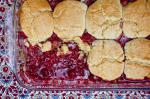 American Rhubarb Raspberry Cobbler With Cornmeal Biscuits Recipe Breakfast