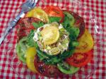 American Heirloom Tomato Salad With Goat Cheese and Arugula Dinner