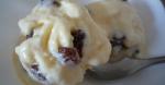 British Rum Raisin Ice Cream with Milk and Whole Egg Dessert