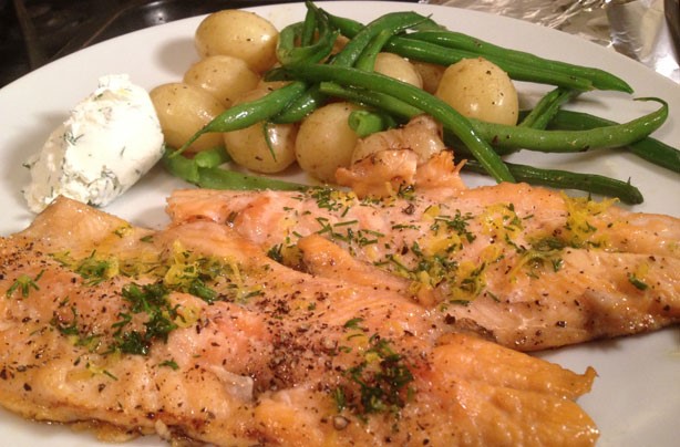 American Rainbow Trout Fillets with Lemon and Mascarpone Dressing Dinner