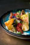 British Tomatoes with Wasabi Mascarpone and Pine Nuts Appetizer