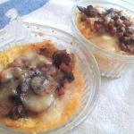Australian Goblets of Polenta with Mushrooms Bacon and Fontina Appetizer