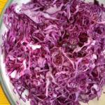 British Vegetable Salad with Red Cabbage Appetizer