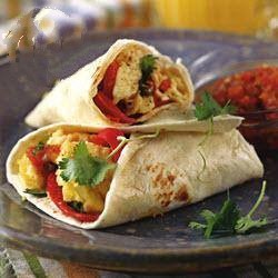 Canadian Burritos of Egg with Roasted Pepper Appetizer