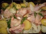 Portuguese Portuguese Chicken Baked With Potatoes and Garlic Dinner