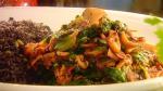 Calamari with Spinach and Black Rice recipe