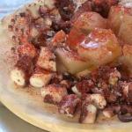 Spanish Potato Salad with Cuttlefish pimiento a La Gallega Appetizer