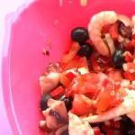 Spanish Spanish Salad from Cuttlefish and Prawns pulpo a La Vina Greta Appetizer