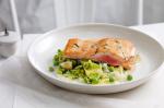 Canadian Braised Peas And Lettuce With Tarragon Ocean Trout Recipe Dinner