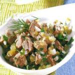 Salad of Res Marinated with Cucumbers and Herbs recipe