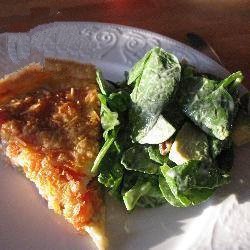 Australian Quiche Tomato Tuna Dinner