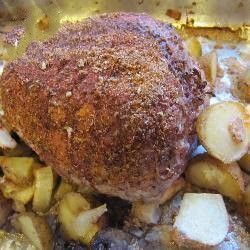 Australian Roast Pork with Spices and Potatoes Appetizer