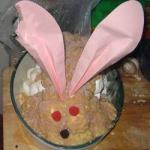 Canadian Coconut Cake of Easter Rabbit Drink