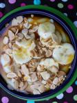 American Creamy Cream of Wheat Cereal With Maple Syrup and Bananas Breakfast