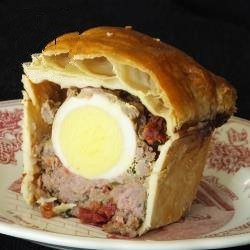 American Flaky Pastry with Minced Meat Spinach and Tomatoes Appetizer