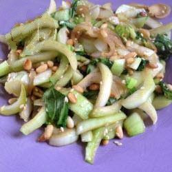 American Pak Choi with Pine Nuts and Sesame Seeds Dinner