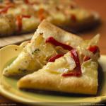 American Baby Brie Registered  Caramelized Pepper and Onion Pizza Recipe Appetizer