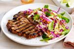 Canadian Hoisinglazed Pork Chops With Mixed Cabbage And Pear Slaw Recipe Dessert