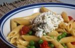 American Penne With Peas Grape Tomatoes and Ricotta Dinner