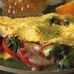 Canadian Omelet of Broccoli Tomato and Cheese Appetizer