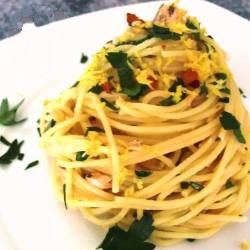 Canadian Spaghettini Salmon and Lemon Dinner