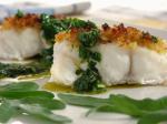 American Roasted Halibut With Fresh Herb Sauce Dinner