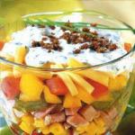 Canadian Colorful Layer Salad with Yoghurt Mayo Appetizer