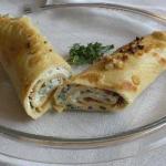Canadian Filled Pancakes with Wild Garlic and Goat Cheese Appetizer