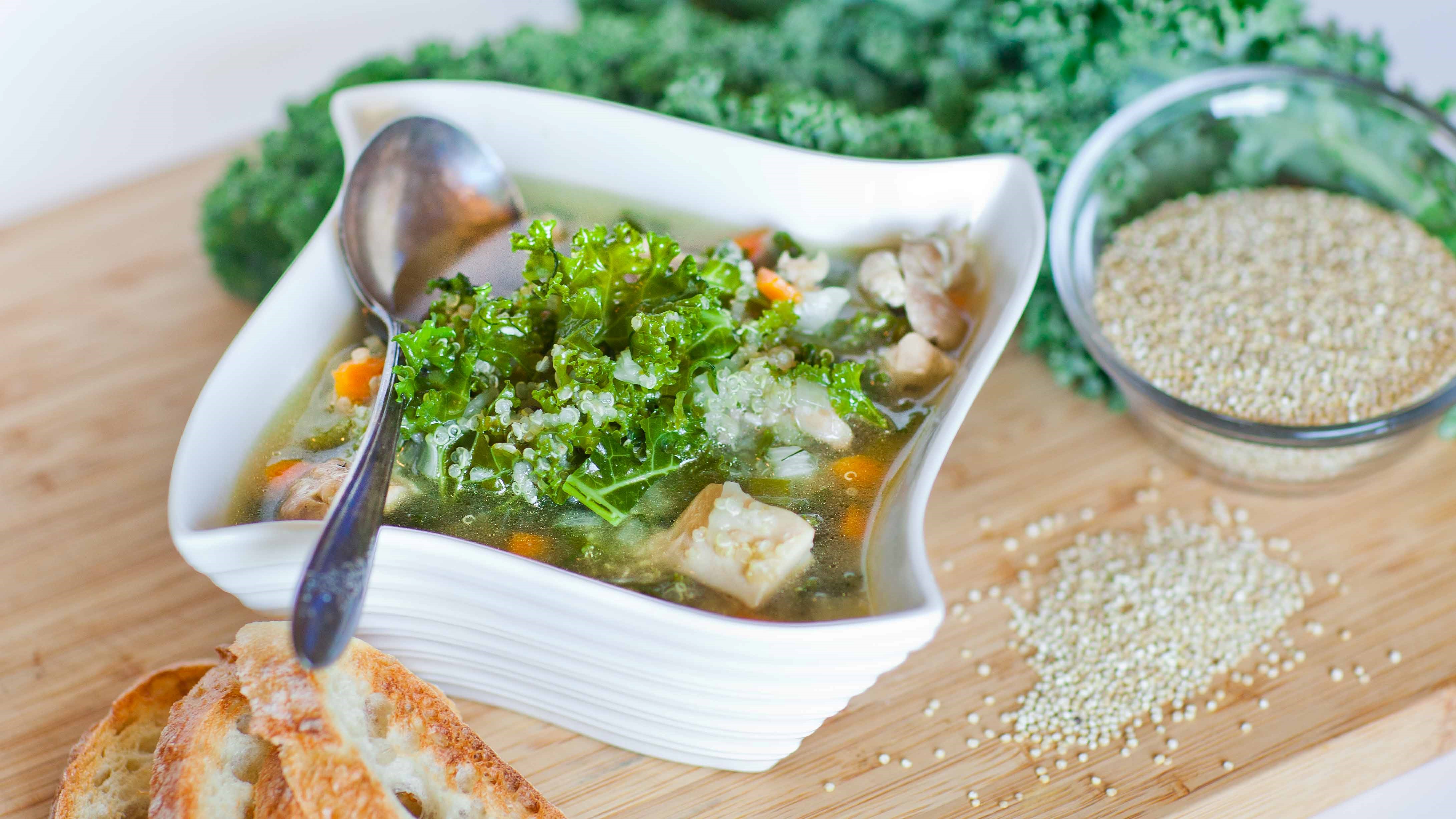 Canadian Kale and Quinoa Chicken Soup Appetizer