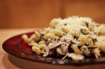 American Spinach  Mushroom Pasta Dinner