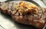 Australian New York Strip Steak with Caramelized Shallots Recipe Dinner