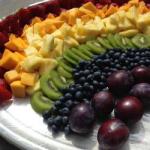 American Rainbow Fruit Plate Dessert