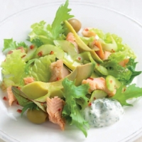 Mediterranean Smoked Trout with Minted Yogurt Sauce Appetizer