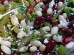 Italian Herby Red White  Green Bean Salad Appetizer