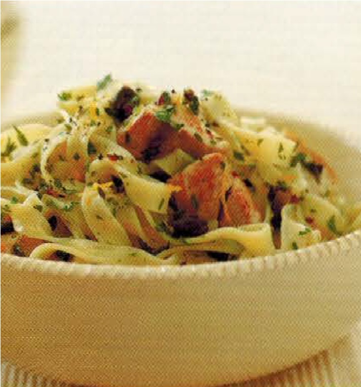 Italian Lemon Thyme Tuna With Tagliatelle Dinner