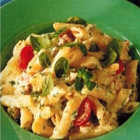 Penne With Ricotta And Basil Sauce recipe