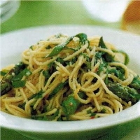 Spaghetti Ni With Asparagus And Rocket recipe