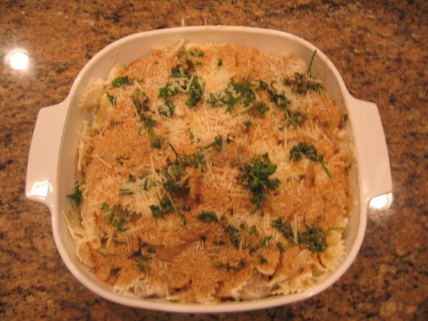 Italian Bow Tie Pasta With Artichokes and Mushrooms Dinner