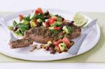 Mexican Mexicanflavoured Sirloin Steaks With Bean Avocado and Tomato Salad Recipe Appetizer