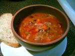 American Rice and Lentil Soup or Stew Appetizer