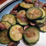 American Sauteed Zucchini With Mushrooms for Two Appetizer