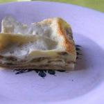 British Lasagna with Eggplant and Bechamel to Garlic Appetizer