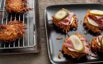 American Celery Root Latkes with Pastrami Recipe Appetizer