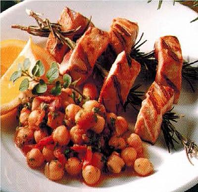 British Rosemary Tuna Kebabs Dinner